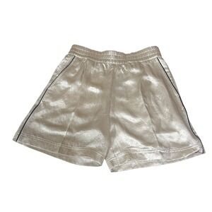 Helmut‎ Lang Women's RRP $325 Crinkle Shorts Ivory Beige Pockets Pullon SZ S